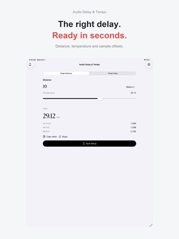 Published App Store preview for Audio Delay & Tempo