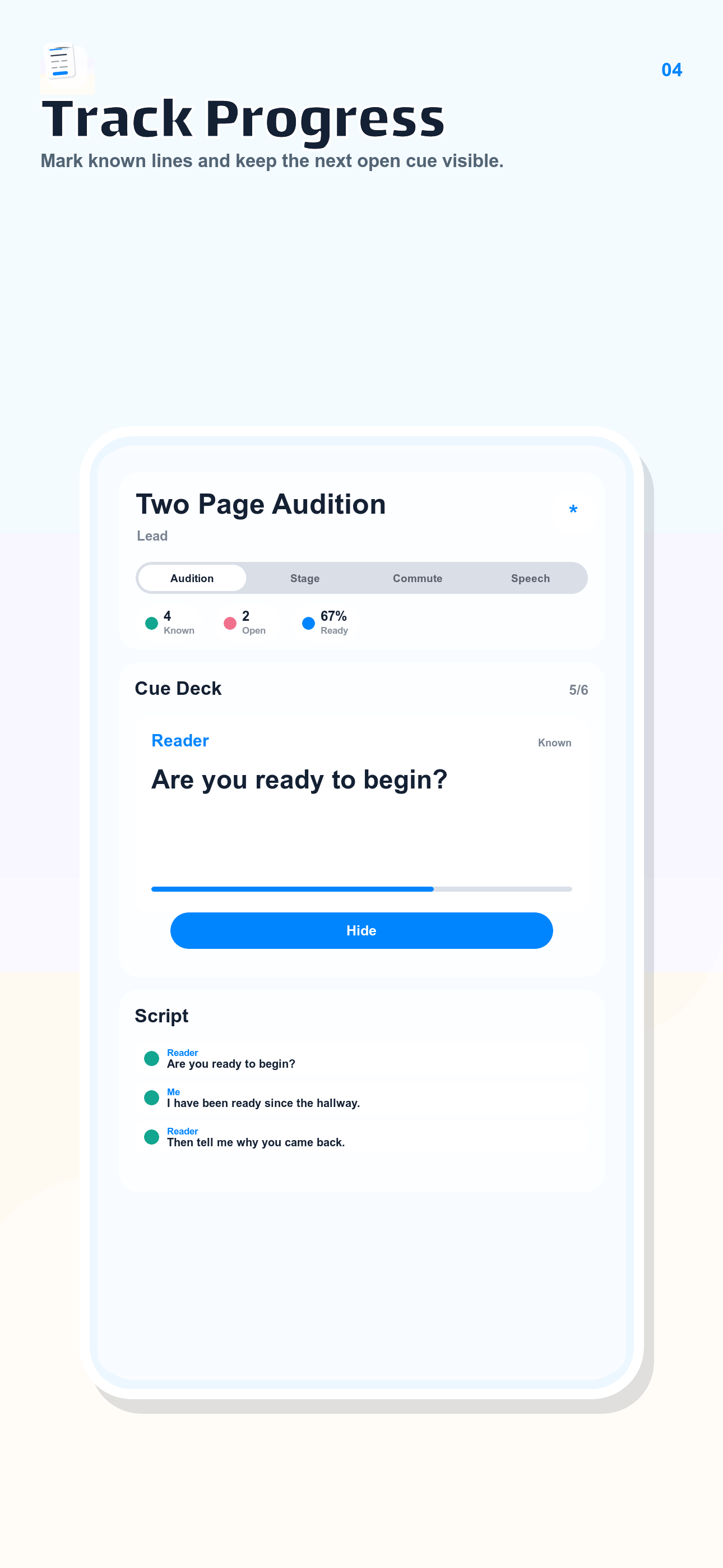 LineCue progress screenshot